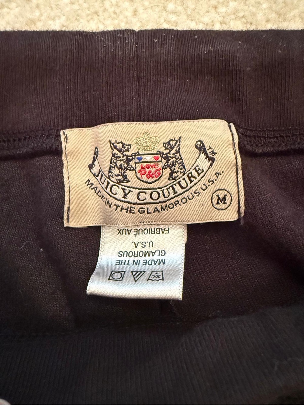 Juicy Couture Vintage Y2K Black Velour Tracksuit M Low Rise Bootcut Pants Set - Picture 10 of 14